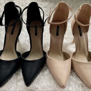 *2 for $35* Forever 21- gently worn heels with ankle strap- Size 8